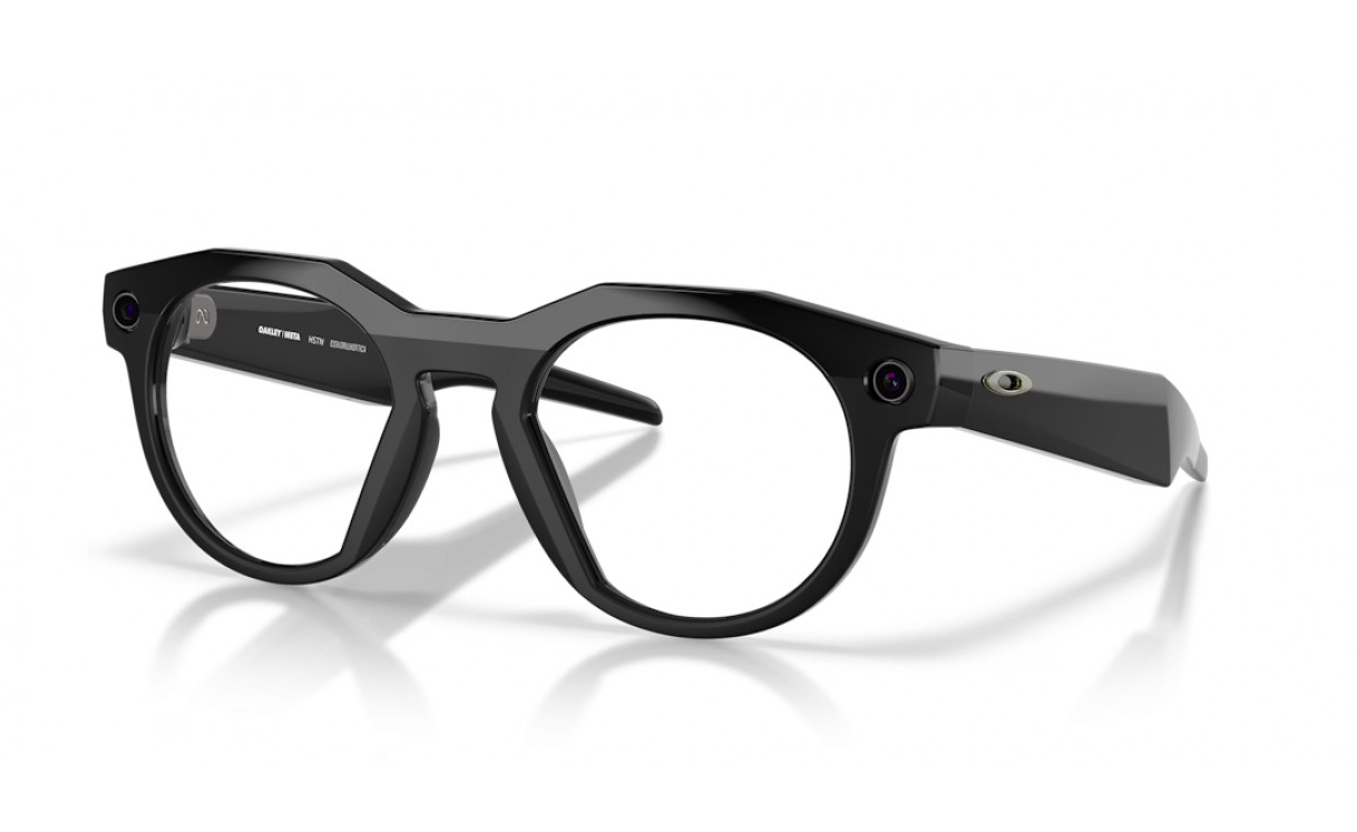 Oakley Meta HSTN AI Glasses Black Frame Clear Lenses Wide