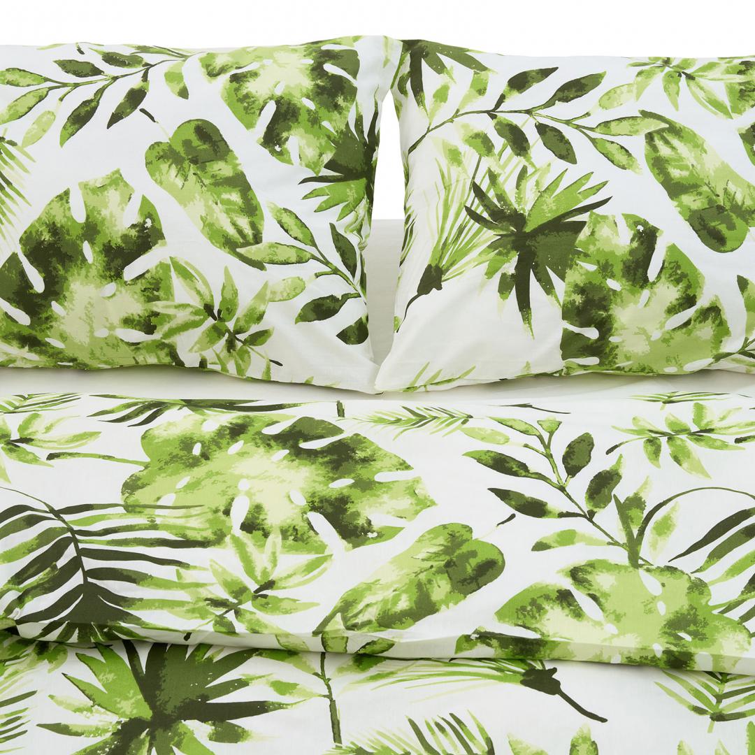Set de pat king size bumbac, 144 TC,Palm - imagine 4