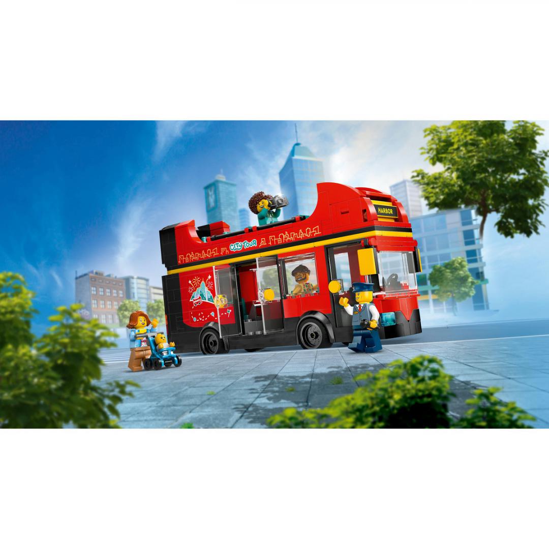 AUTOBUZ TURISTIC ROSU CU ETAJ LEGO 60407 - imagine 10