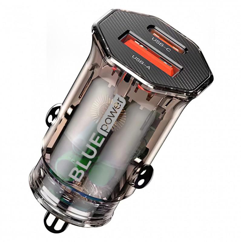 Incarcator auto BLUE Power BCC50 33W/3A 1xUSB-A & 1xUSB-C Black