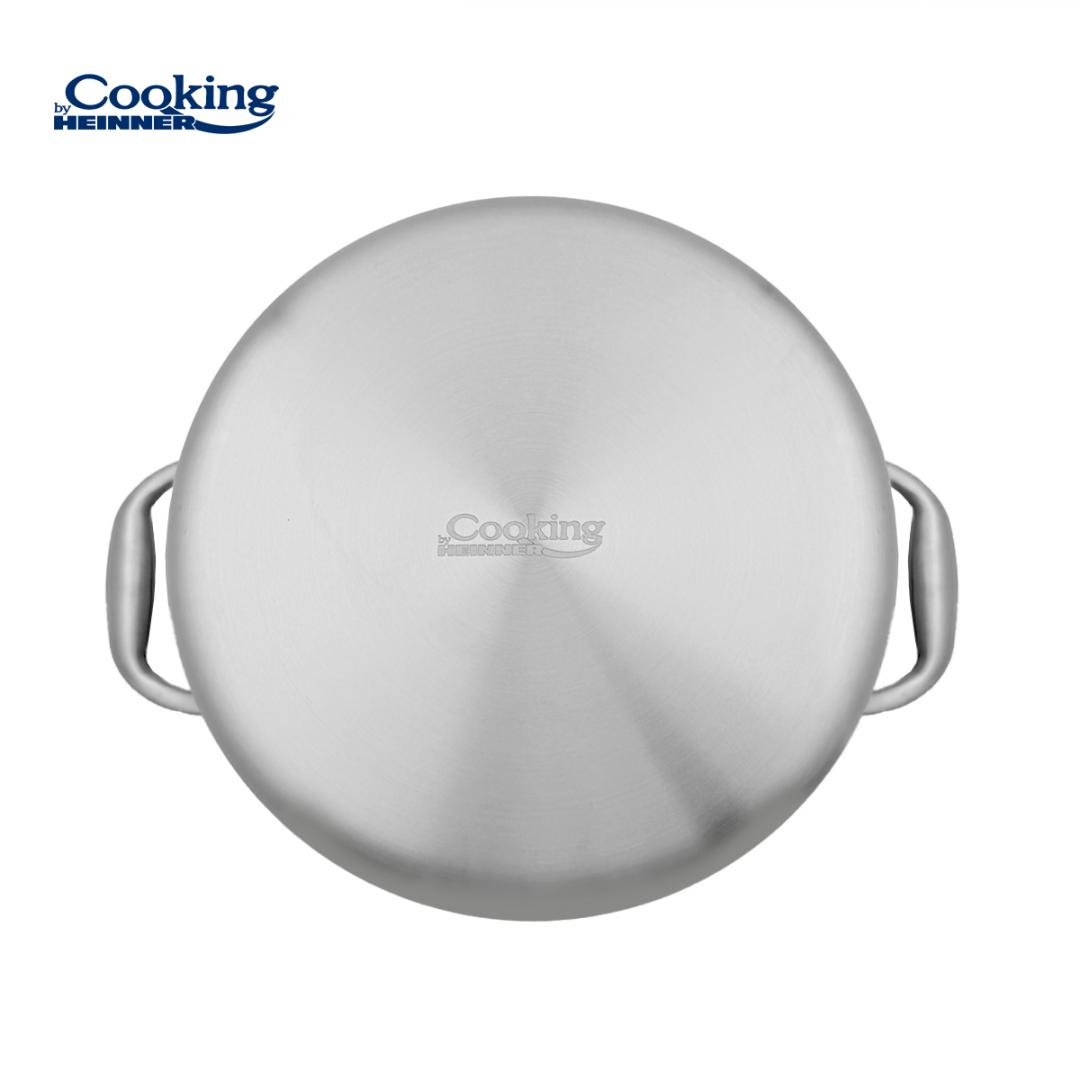 SEMIOALA INOX+CAPAC STICLA 24x12CM, 5L, ATOMIC3, COOKING BY HEINNER - imagine 5
