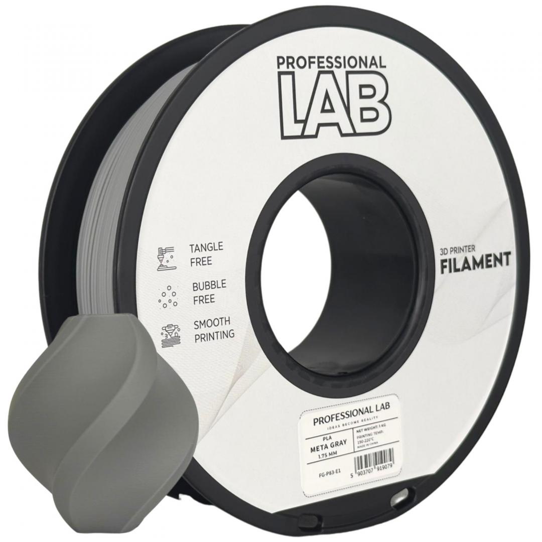 PROF. LAB 3D FILAMENT 1KG PLA META GRAY, Diametru: 1.75mm,