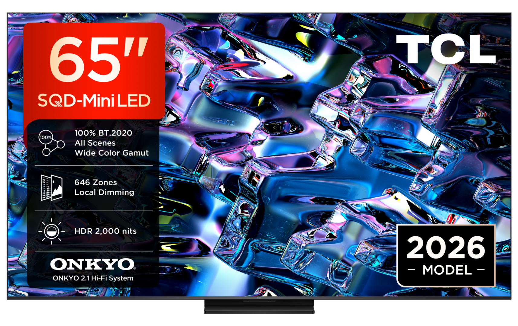 Televizor TCL SQD-MiniLED 65MSQLED80L, 164 cm, Smart Google TV, 4K,