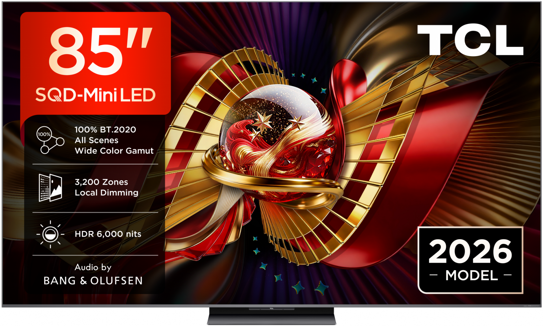 Televizor TCL SQD-MiniLed 85C8L, 214 cm, Smart Google TV, 4K