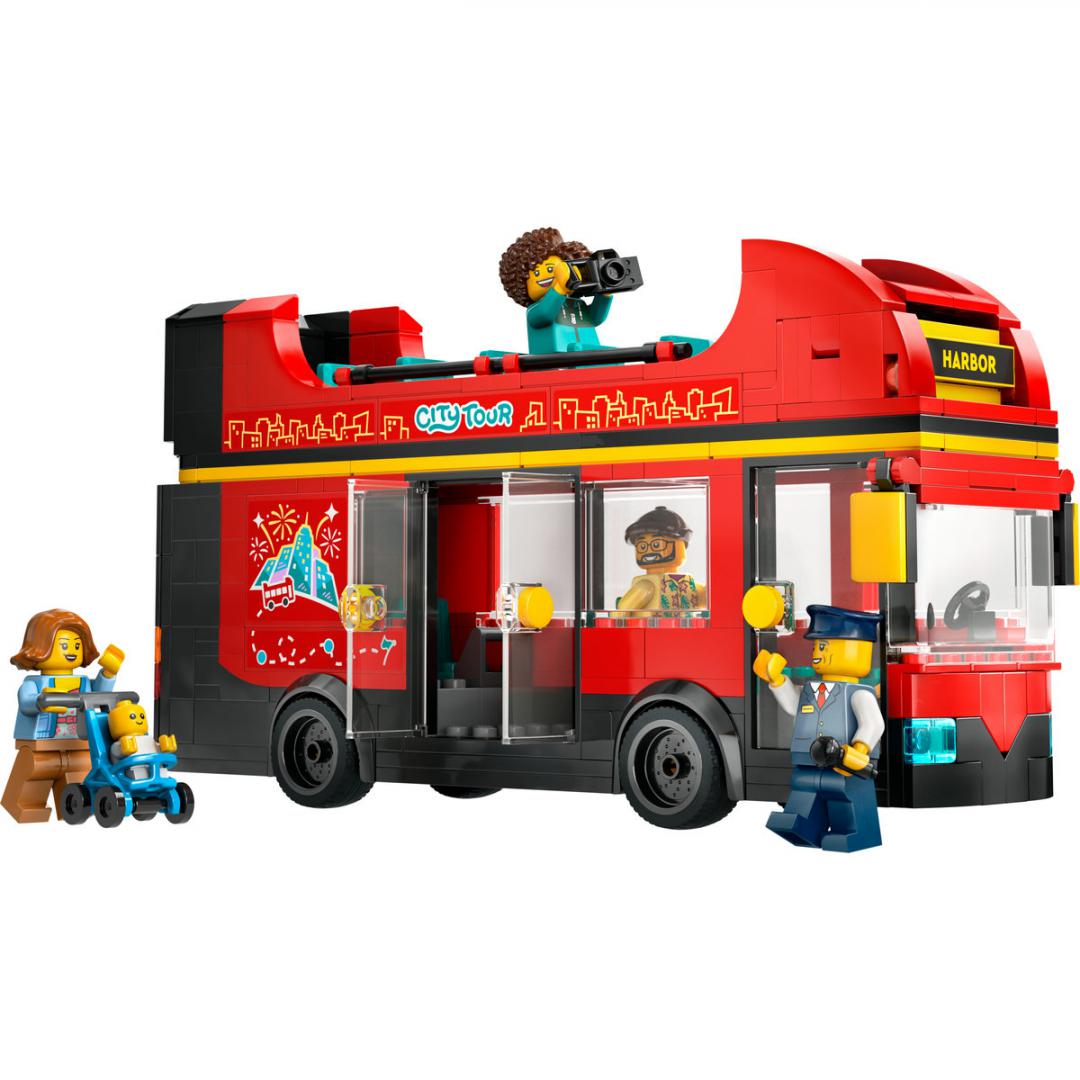 AUTOBUZ TURISTIC ROSU CU ETAJ LEGO 60407 - imagine 7