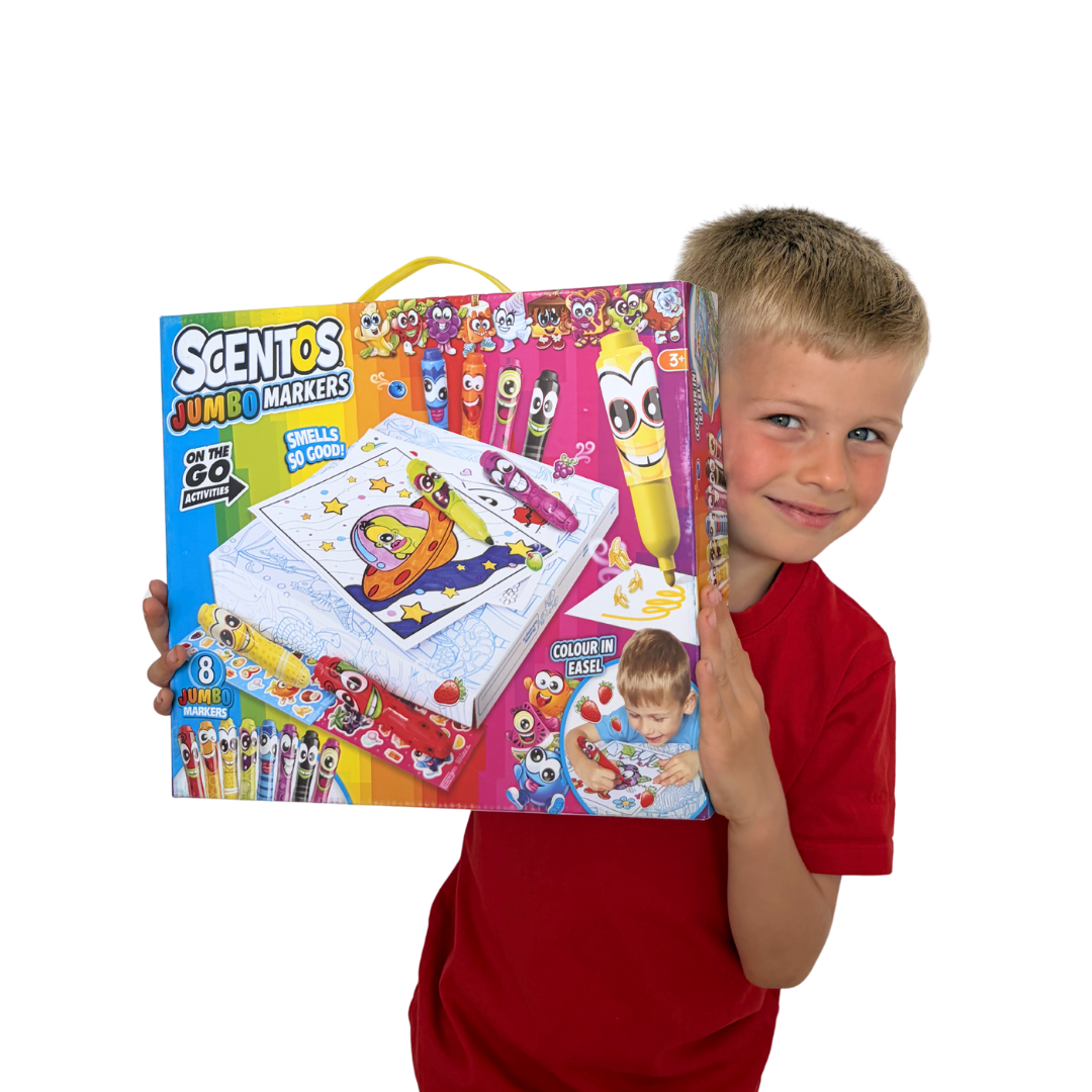 SET DE COLORAT PENTRU CALATORIE, CU MARKERE JUMBO, SCENTOS - imagine 4
