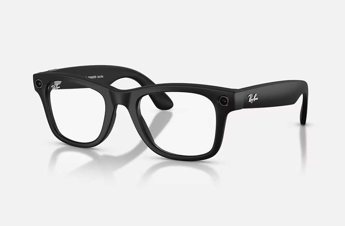 Ray-Ban Meta Wayfarer Gen 2 AI Glasses Matte Black/Clear (Large)