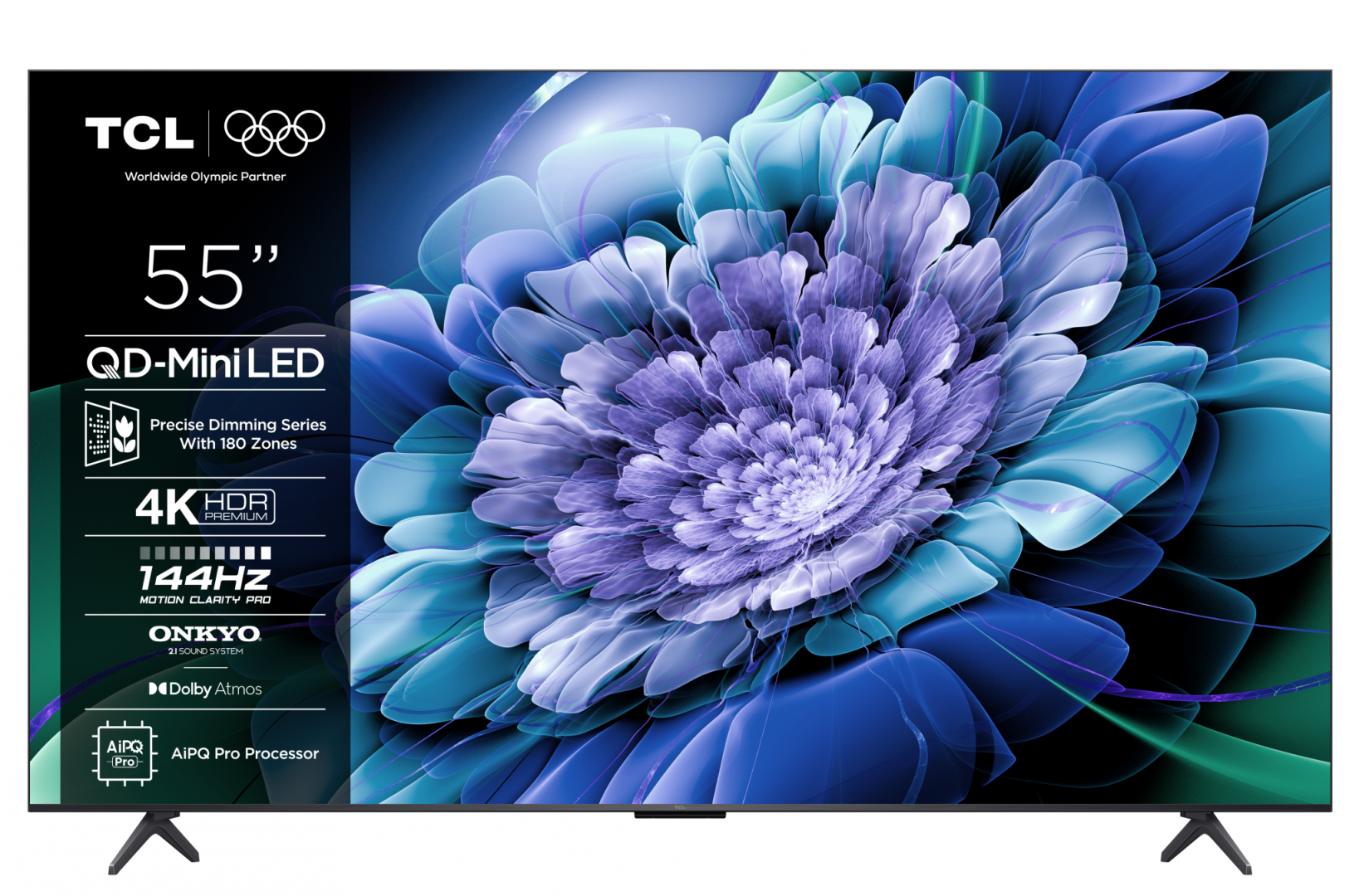 Televizor TCL QD-MiniLED 55C61K, 139 cm, Smart Google TV, 4K