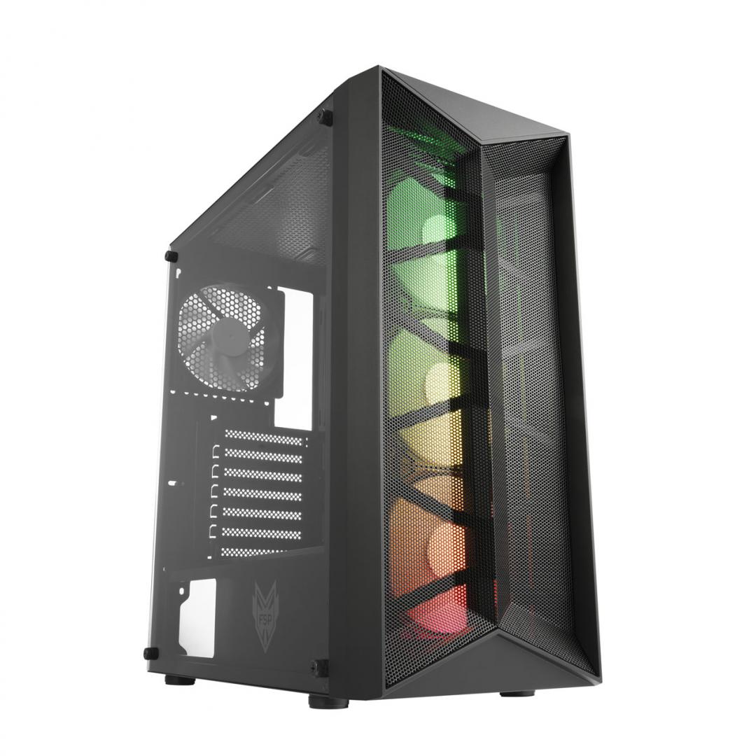 Carcasa FSP CMT211A RGB TG Mid-Tower, black