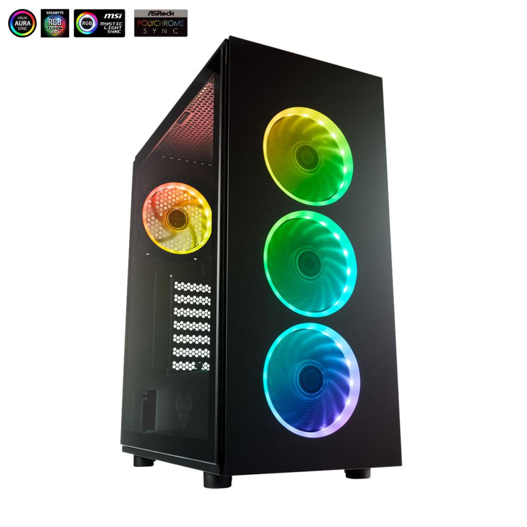 Carcasa FSP CMT340 ARGB Gaming TG ATX, black