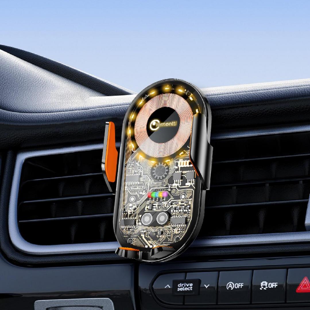 Lemontti Suport Auto cu incarcare  Wireless, 15W, deschidere automata