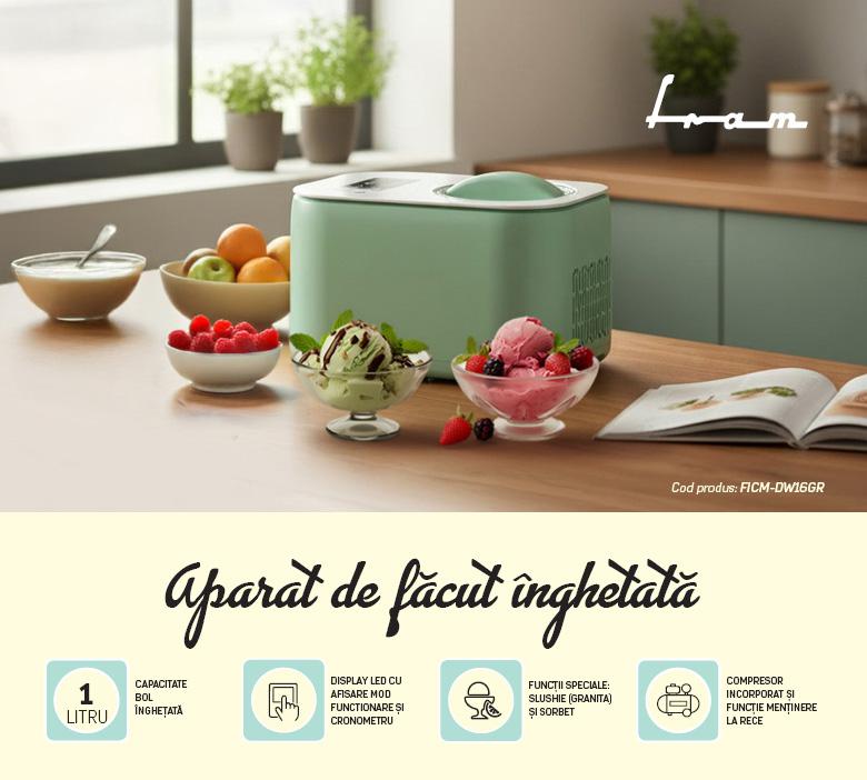 Aparat de făcut înghețată FRAM FICM-DW16GR - imagine 3