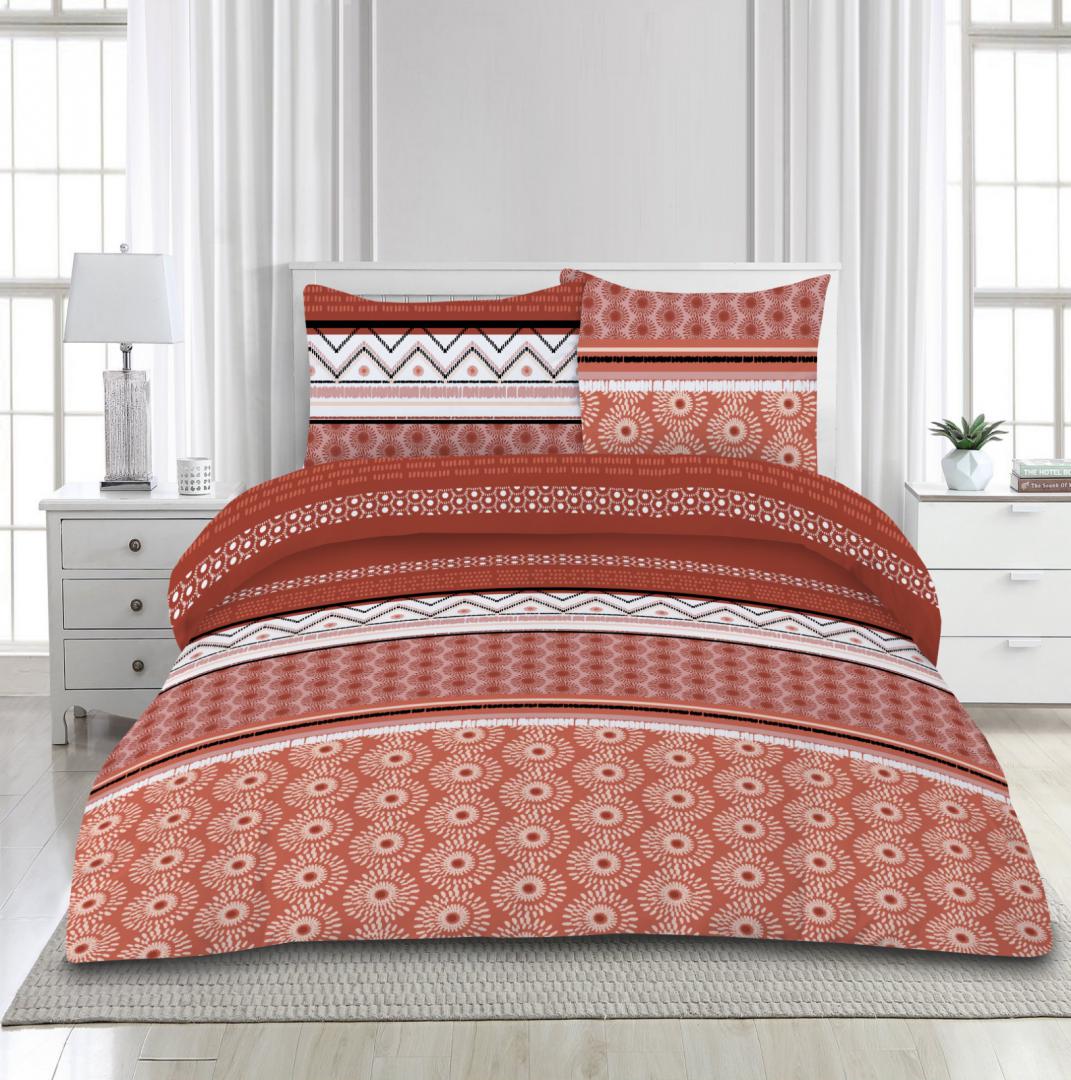 Lenjerie de pat microfibra King Size, Coral