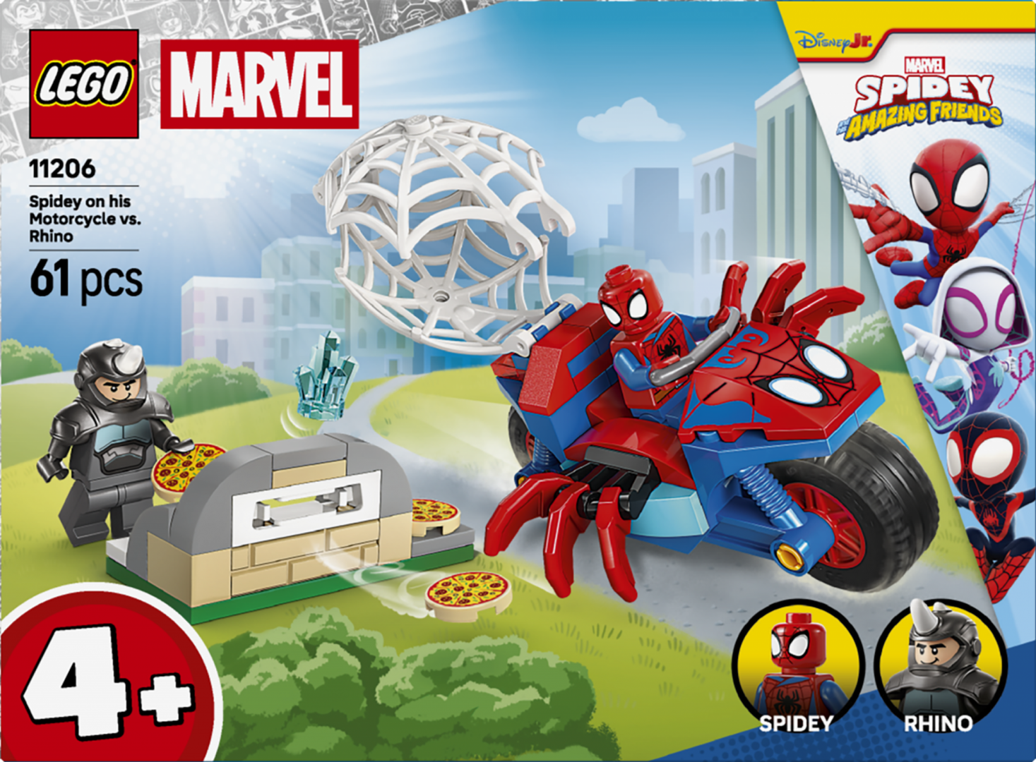 SPIDEY PE MOTOCICLETA VS RHINO LEGO11206 - imagine 3