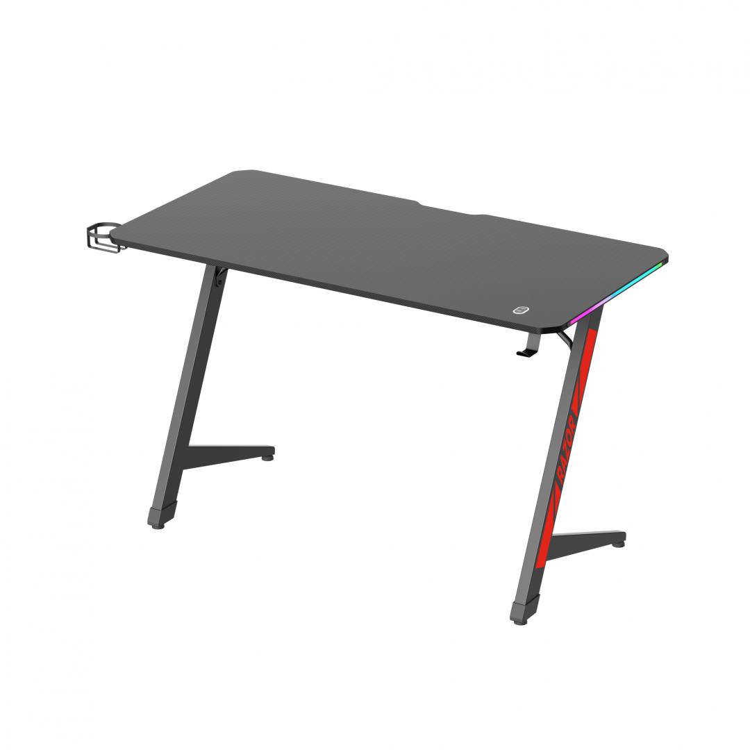Birou Gaming Serioux Razor cu LED RGB, Material: MDF și - imagine 3