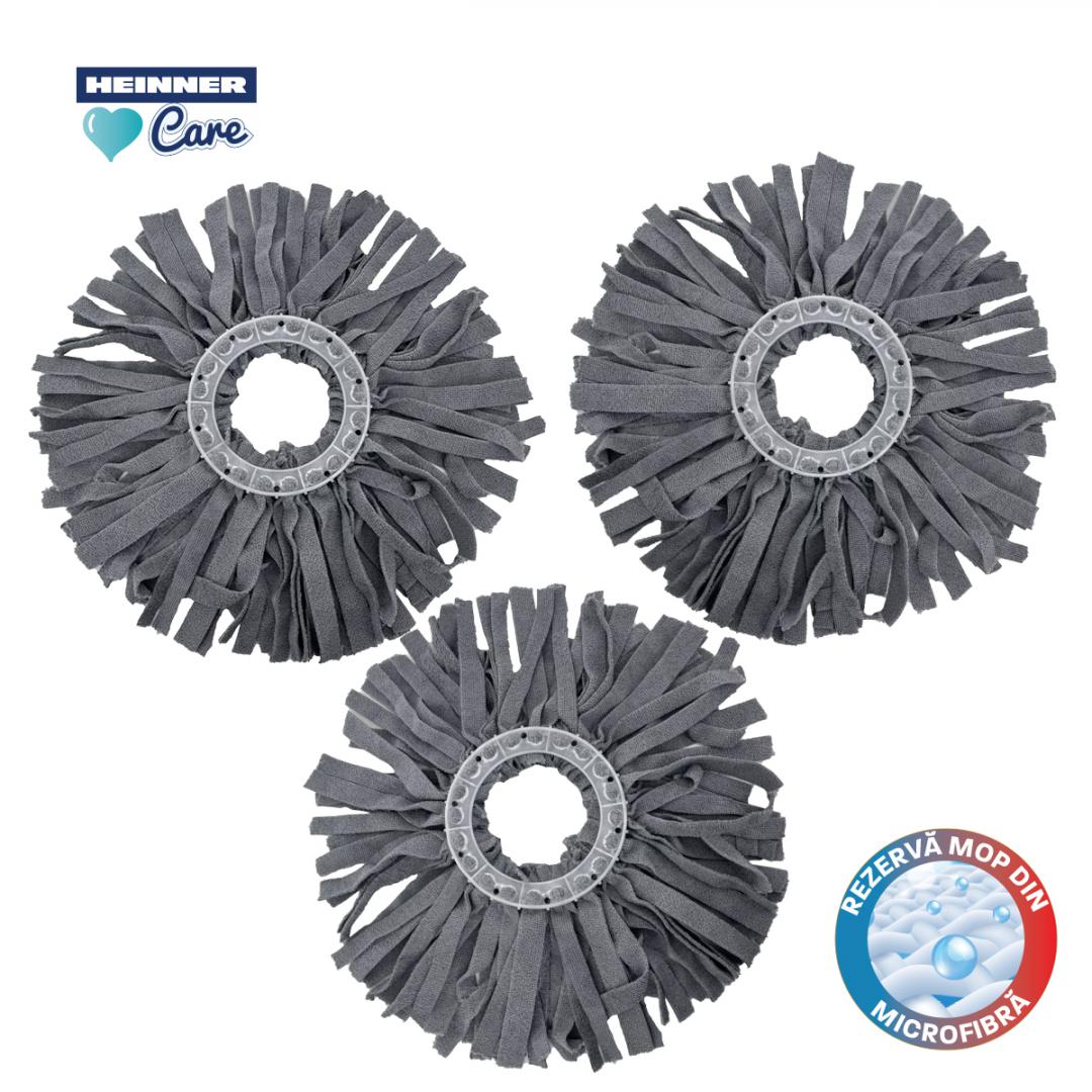 SET 3 REZERVE MOP MICROFIBRA CU BENZI LATE, CLEAN STEP