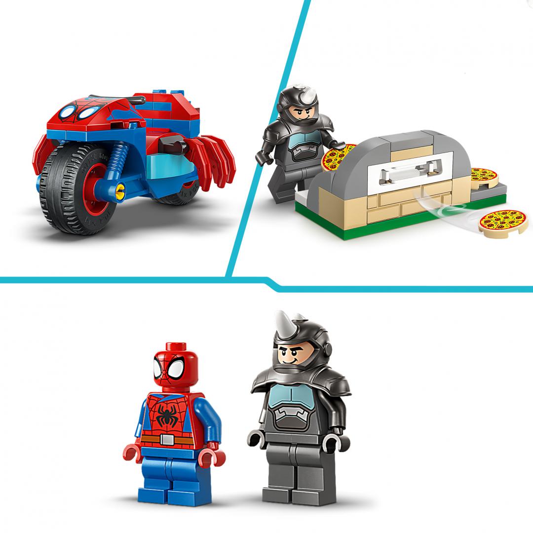 SPIDEY PE MOTOCICLETA VS RHINO LEGO11206 - imagine 4