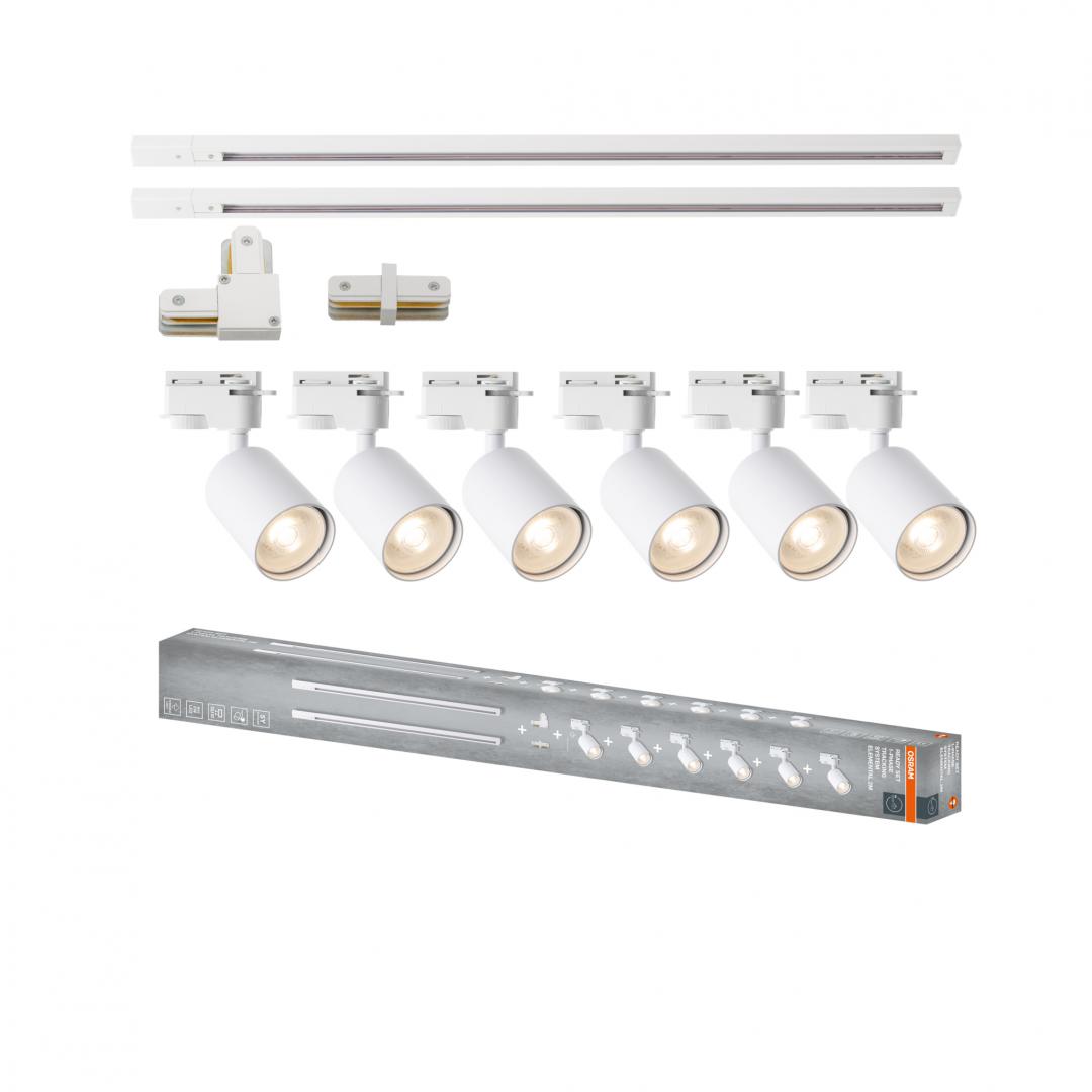 Sistem complet TRACKLIGHT OSRAM Elemental cu 6 proiectoare cu soclu