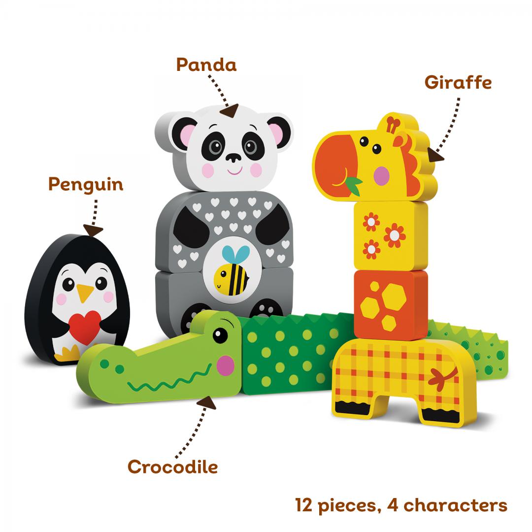 PANDA ȘI PRIETENII SAI, JUCARIE LEMN - imagine 2