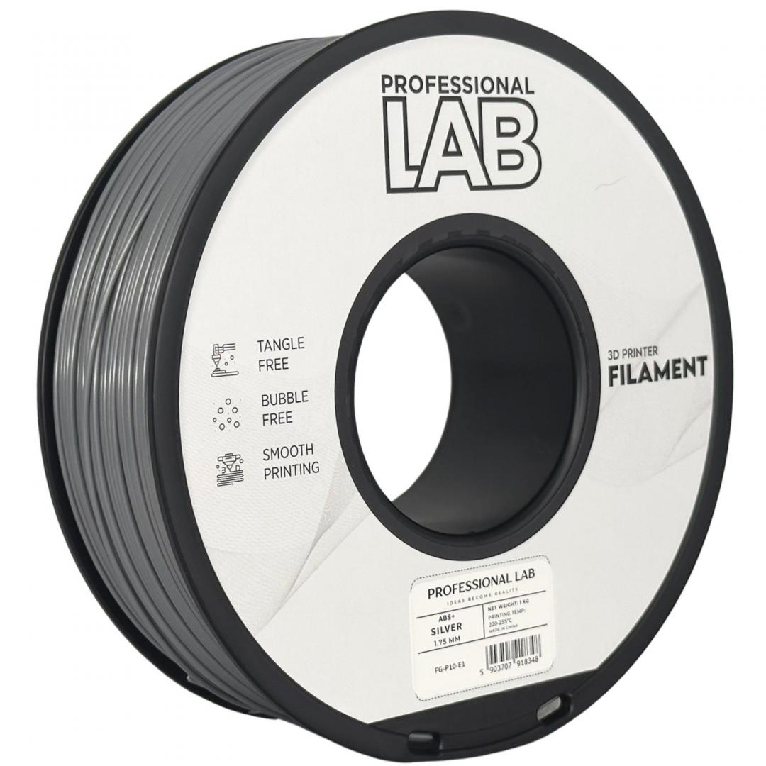 Filament 3D Proffesional Lab, Diamentru 1.75mm, Greutate: 1KG, Culoare: Silver,