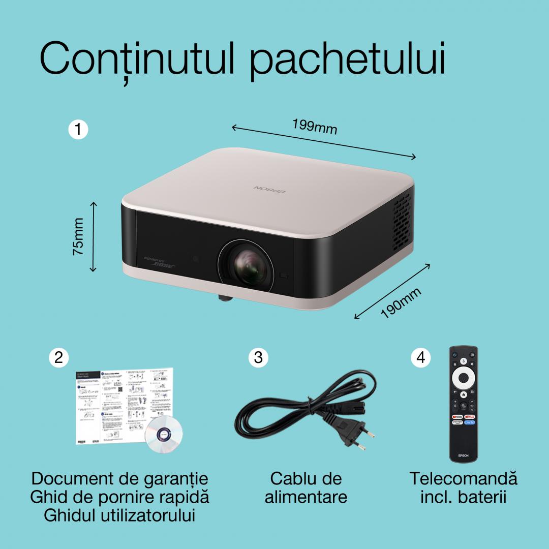 PROIECTOR EPSON EF-61R ROSE QUARTZ, Luminozitate: 700 Lumeni, Rezolutie: 1080p, - Image 7