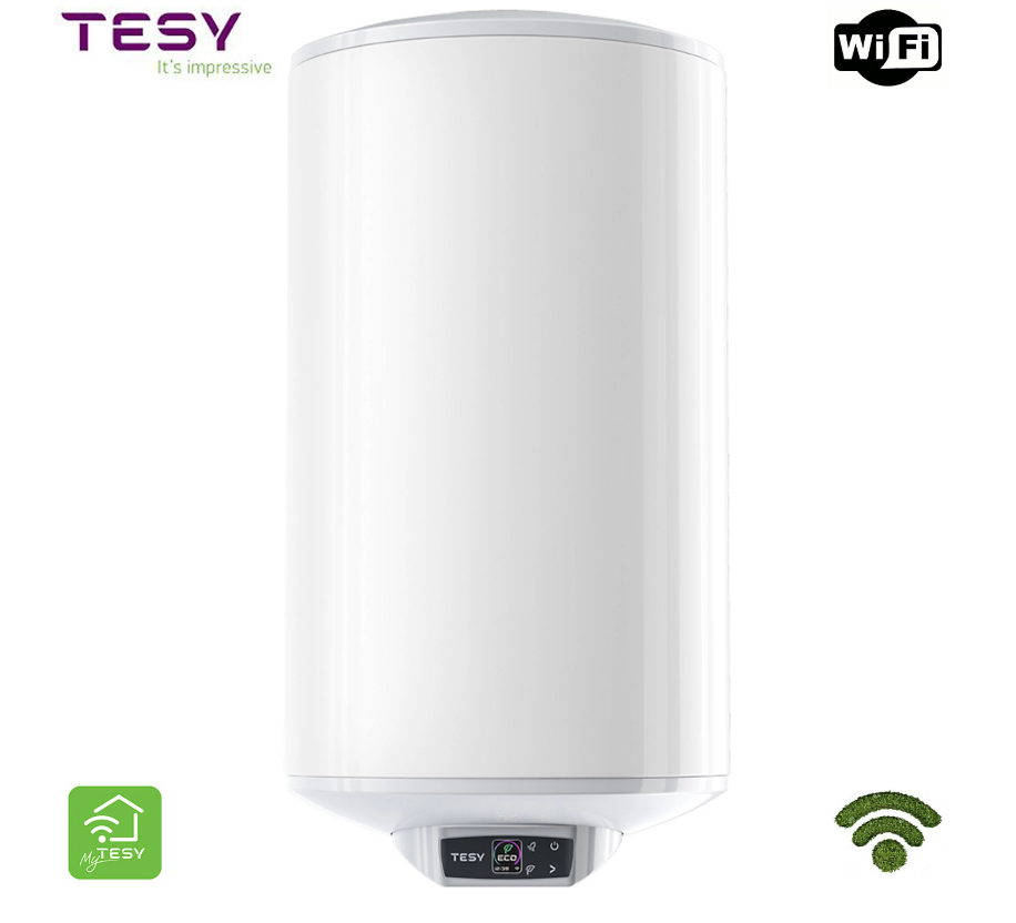Boiler electric BiLight Cloud 100L, Wi-Fi, 2000W, LCD, montare verticala,