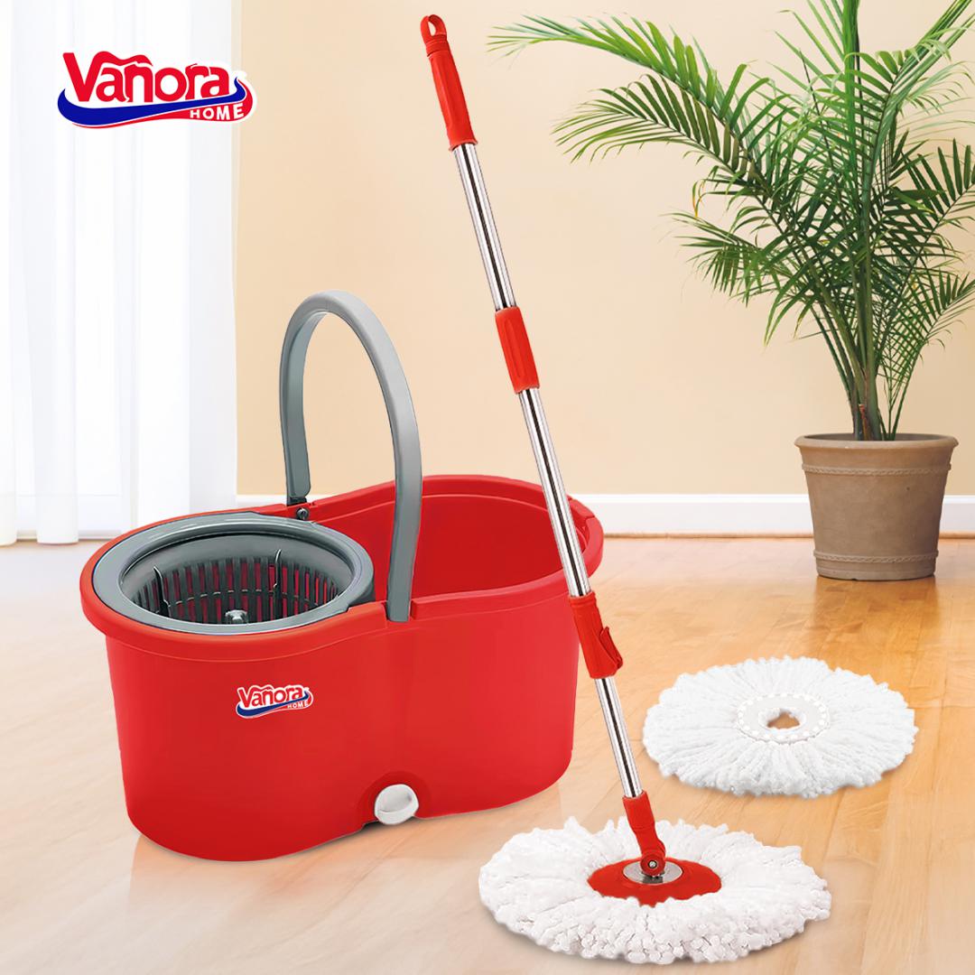 SET CURATENIE CU MOP ROTATIV, CLEAN360, ROSU - imagine 4