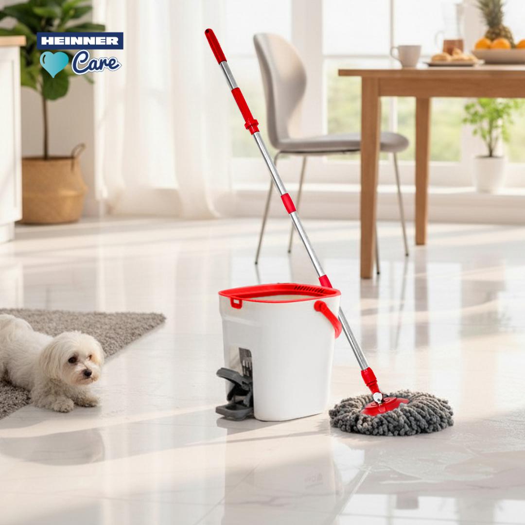 SET CURATENIE CU PEDALA WASH&DRY, CLEAN STEP, ROSU - imagine 5